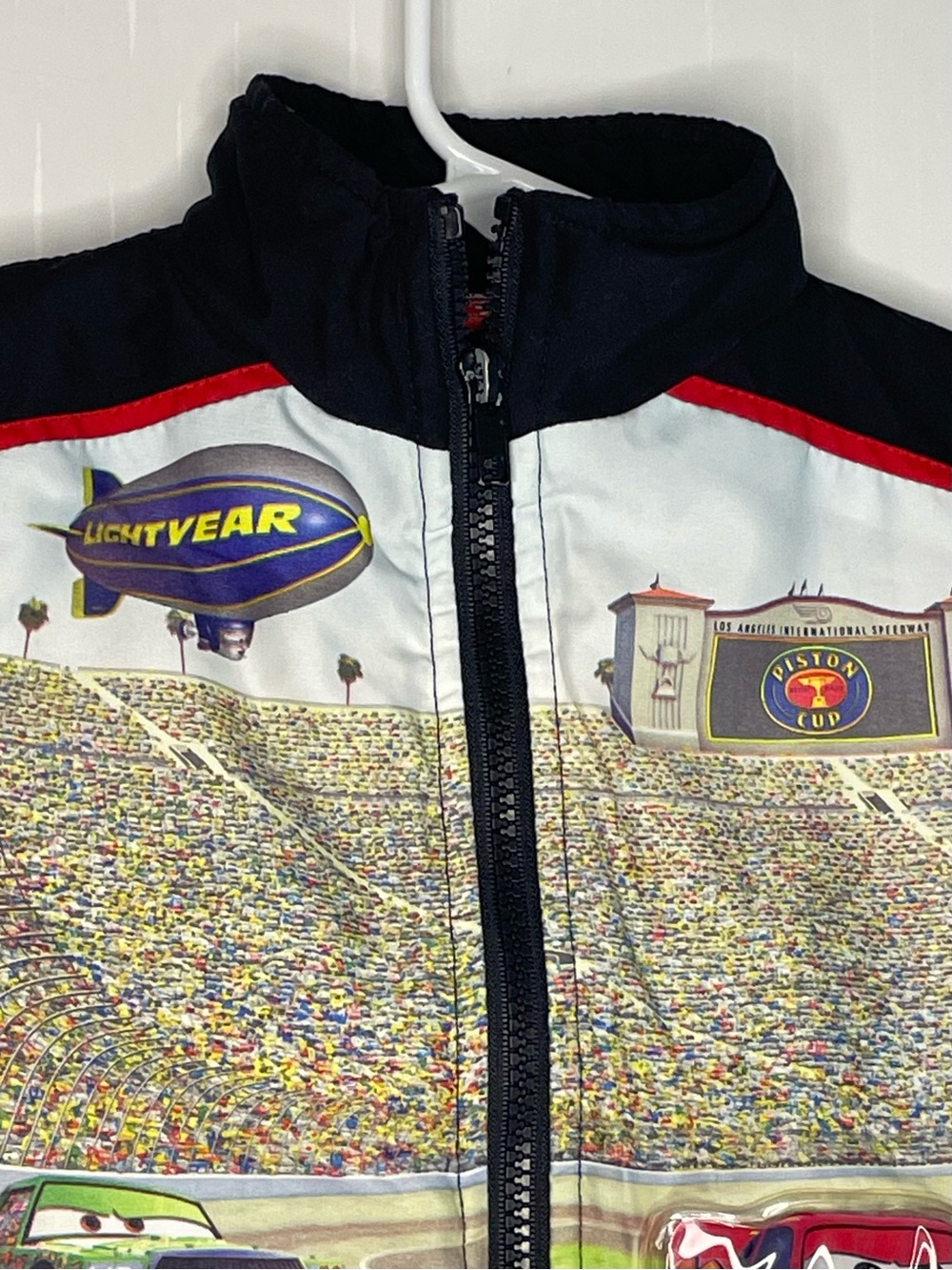 Vintage Disney Pixar Cars Piston Cup Puffer Vest Size 12 Months - Picture 3 of 16